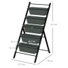 Outsunny Vertical Raised Garden Bed with 5 Removable Tray, Indoor Outdoor Elevated Plant Stand Grow Container for Vegetable Flowers Herbs, Charcoal Grey