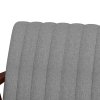 HOMCOM Fabric Accent Chair, Modern Tufted Armchair for Bedroom, Living Room, Upholstered Lounge Chair with Wood Legs, Grey