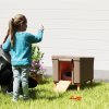 PawHut Rabbit Hutch Cover, Guinea Pig Hutch Cover, for Model X-D2-0047 & Similar Models, 43 x 52 x 37cm, Brown