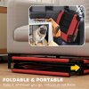 PawHut Raised Dog Bed, Portable Elevated Pet Cot with Breathable Mesh for Indoor Outdoor, for Large Dogs, 107 x 61 x 20 cm, Red