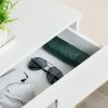 HOMCOM Shoe Cabinet, Slim Shoe Storage Cabinet with Drawer, 2 Flip-up Doors and Adjustable Shelf, Narrow Shoe Cupboard for 16 Pairs of Shoes for Entryway, Hallway, White