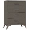 HOMCOM Chest of Drawers, 4 Drawer Fabric Dresser with Steel Frame for Bedroom, Living Room, Easy to Assemble, Brown