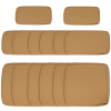 Outsunny Replacement Cushion Covers for Garden Sofa Set, Garden Rattan Sofa Cushion Polyester Cover Replacement Outdoor - No Cushion Included, Beige