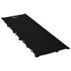 Outsunny Lightweight Camping Bed, Aluminium Portable Camp Cot Sleeping Bed w/ Strong Support 150kg and Carry Bag for Outdoor Overnighter Camping, Hiking, Travel, RV, Black