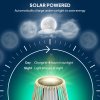 Outsunny Garden Rattan Lamp, 72 cm Tall Solar Rattan Floor Lamp, Solar Garden Light with Auto On/Off LED, IP44 for Outdoor, Porch, Pathway, Terrace, Grey