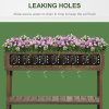 Outsunny Wooden Herb Planter with 8 Pocket, Raised Bed Container Garden Planter Boxes, 110L x 46W x 76Hcm, Brown