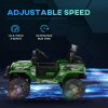 AIYAPLAY Kids Ride On Car, 12V Battery Powered Electric Truck with 4 Spring Suspension Wheels, Parental Remote Control, Music Horn LED Lights, Green