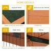 PawHut Rabbit Hutch Guinea Pig Hutch Wooden with No-Leak Tray, Asphalt Roof, Antiseptic Wood Outdoor for 1-2 Rabbits 120 x 50 x 92cm - Orange