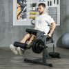 SPORTNOW Seated Leg Extension Machine, Adjustable Leg Raise Machine and Curl Machine with Plate Loaded for Hip, Thigh, Lower Body Workout