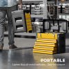 HOMCOM 4 Drawers Large Tool Box, Powder Coated Steel Toolbox with Top Tray, Mini Parts Boxes, Ball Bearing Runners, Handle, Heavy Duty Tool Chest for Workshop, Garage, 497mm x 253mm x 407mm, Yellow