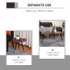 HOMCOM Coffee Table Set of 2, Nesting Coffee End Tables with Modern Decor, Side Table Triangle Occasional Stand Tea Table for Living Room Home and Office