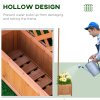 Outsunny 53L Garden Wooden Planter Box with Trellis Free Standing Flower Raised Bed with Lattice for Climbing Plants, 76cm x 36cm x 170cm, Brown