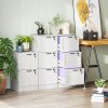 HOMCOM 3-Drawer Filing Cabinet, Lockable File Cabinet for A4, Letter, Office Storage Drawers with Lock for Home Office, 40 x 40 x 101 cm, White