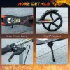 HOMCOM Kids Scooter, Foldable Stunt Scooter with Adjustable Height, Brake for Ages 7-14 Years - Black