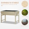 Outsunny Raised Garden Bed, Wooden Elevated Planter Box for Backyard, Patio to Grow Vegetables, Herbs, and Flowers, 108.5cmx60cmx80cm