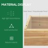 Outsunny Wooden Cold Frame Greenhouse Garden Polycarbonate Grow House  with Independent Openable Top Covers for Flowers, Vegetables, Plants, 100 x 50 x 36 cm, Natural