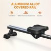 SPORTNOW Foldable Rowing Machine, Water Rowing Machine for Home Gym, 150kg Weight Capacity Portable Rower with LCD Monitor, Wheels and Tablet Holder for Cardio Training, Black