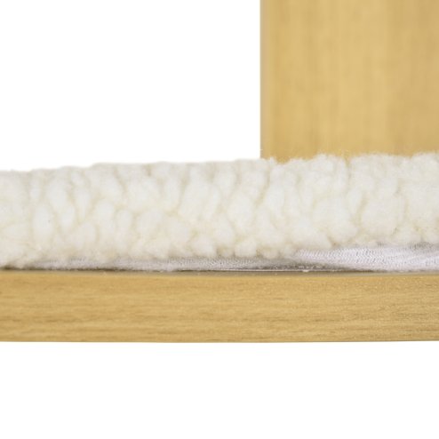 PawHut Cat Tree for Indoor Cats, Four-Layer Wall-Mounted Shelf, Cat Wall Furniture, Kitten Perch Climber Furniture w/ Cushions, Scratching Board - Oak Tone