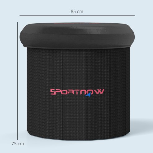 SPORTNOW Outdoor Bath Tub, 300L Portable Cold Water Therapy Tub, Recovery Cold Plunge Pool with Lid, Cover, Carry Bag, for Athletes, Black