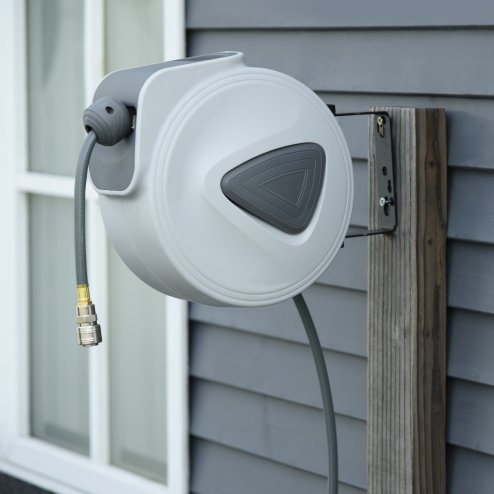 DURHAND Retractable Air Hose Reel 15m+ 140cm Hose Diameter 3/ 8