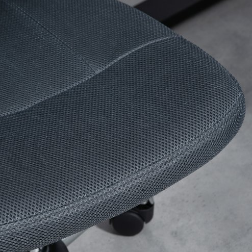 Vinsetto Office Chair, Armless Desk Chair, Adjustable Computer Swivel Chair with Rolling Wheels and Mesh Back for Home Work Study, Dark Grey