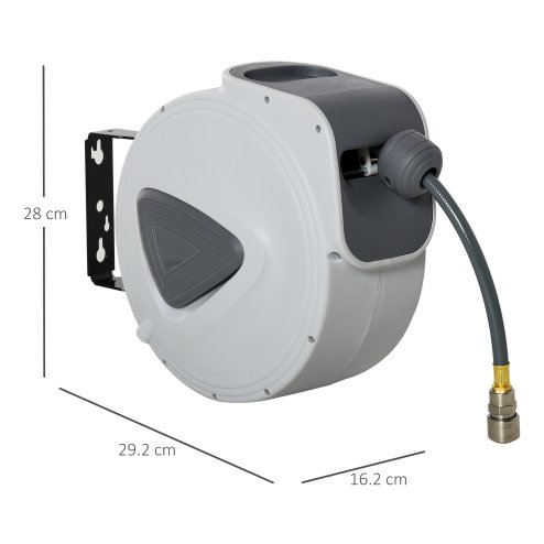 DURHAND Retractable Air Hose Reel 10m+ 90cm Hose Diameter 3/ 8