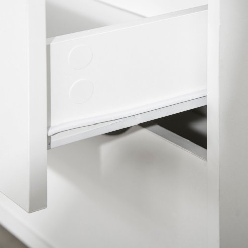 HOMCOM Nordic Style Chest of Drawers, 5 Drawer Dresser with 4 Tapered Legs and Groove Handles, Storage Organiser Side Cabinet for Bedroom, Living Room