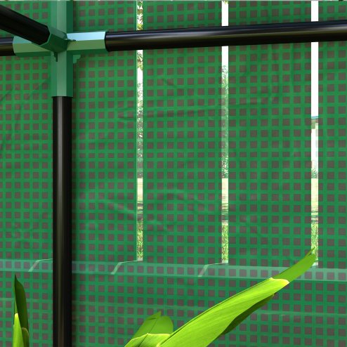 Outsunny 3 Tier Mini Greenhouse with Reinforced PE Cover, Portable Small Greenhouse with Roll-Up Door, 100 x 40 x 150cm, Green