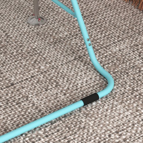 HOMCOM Kids Gymnastic Bar, Foldable Horizontal Bars w/ Adjustable Height, Training Bar w/ Triangle Base - Light Blue