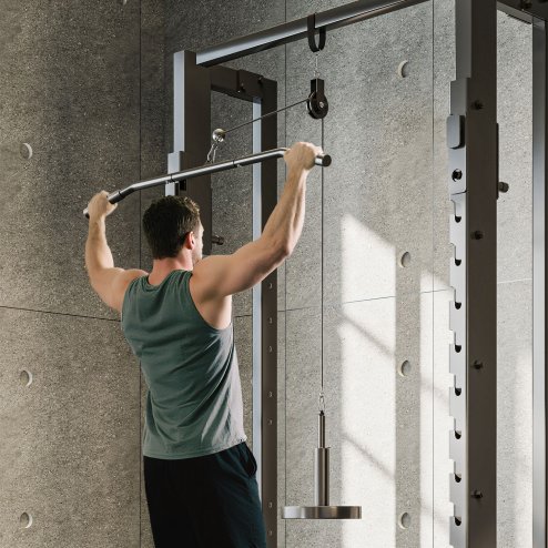 SPORTNOW Weight Pulley System, Cable Pulley System for Home Gym, Cable Machine LAT Pull Down Attachment for Biceps Curl, Tricep, Arm Workouts