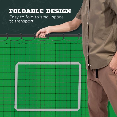HOMCOM Foldable Football Rebounder Net, Large Football Goal Training Aid Soccer Kickback Target Zone Goal Play Adjustable Angles for  Kids & Adult Black