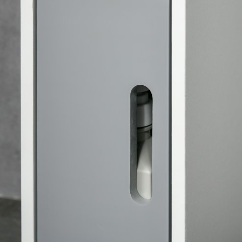 kleankin Modern Bathroom Storage Cabinet, Freestanding Tall Bathroom Cabinet with Open Shelves and 3 Cupboards with Door, for Bedroom Hallway