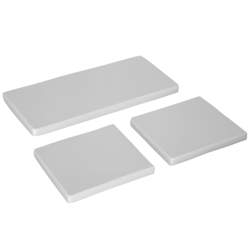 Outsunny Outdoor Seat Cushion Pads for Rattan Furniture, 3 PCs Garden Furniture Cushions, Grey