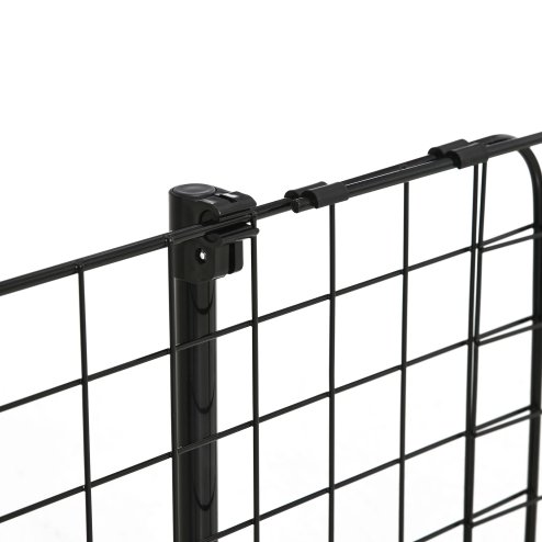 PawHut Heavy Duty Pet Dog Car Barrier Adjustable Ventilated Mesh Wire Guard Auto Vehicle Fence Protector SUVs Black 91-152 cm