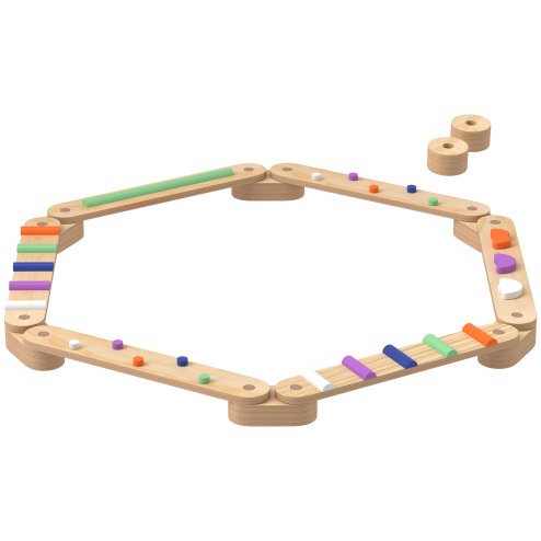 AIYAPLAY Wooden Balance Beam Board for Kids, Indoor Outdoor Play Equipment Build Coordination Agility and Strength, Toddler Obstacle Course for 3-8 Years
