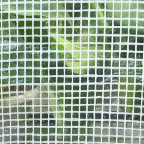 Outsunny Walk In Greenhouse with 2 Tier Shelf, Portable Gardening Plant Grow House Tomato Greenhouse with Roll up Zip Panel Door, Reinforced PE Cover, 143 x 73 x 195cm, Green