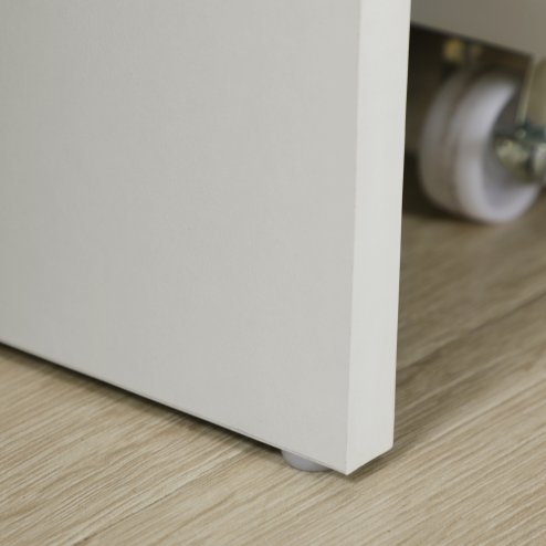 HOMCOM Computer Desk, Home Office Desk with Lockable Drawer, Storage Shelf for Study Bedroom, 110 x 50 x 76 cm