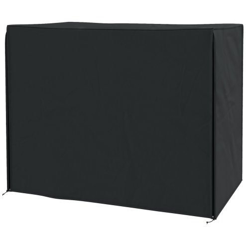 Outsunny 3 Seater Garden Swing Cover, Waterproof Swing Chair Cover, Windproof and Anti-UV 420D Outdoor Swing Bench Cover with Zip, 220 x 125 x 172cm, Black