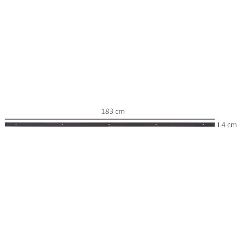 HOMCOM 183CM/6FT Modern Sliding Door Kit, Barn Door Closet Hardware Track Kit Track System Unit for Single Wooden Door 6FT/1830mm