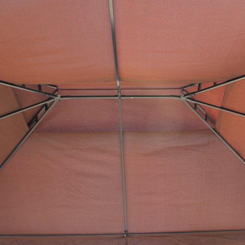 Outsunny 3 x 4m Garden Gazebo, Double Roof Marquee Canopy Shelter with Sidewalls, Solid Steel Frame for Garden, Lawn, Backyard and Deck