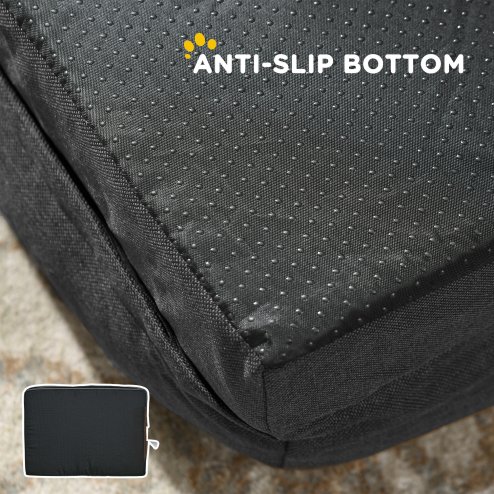 PawHut Dog Sofa Bed Pet Bed Dog Mattress with Removable Washable Cover, Anti-Slip Bottom, for Medium Sized Dogs, 90L x 69W x 21Hcm - Charcoal Grey