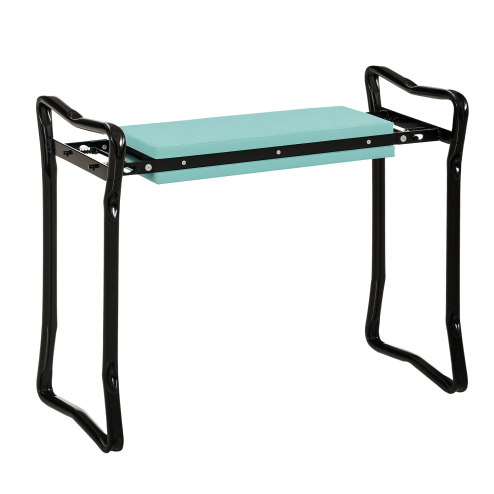 Outsunny 2 in 1 Garden Kneeler Seat, Kneeling Pad Support Bench, Foldable Knee Protector, Green