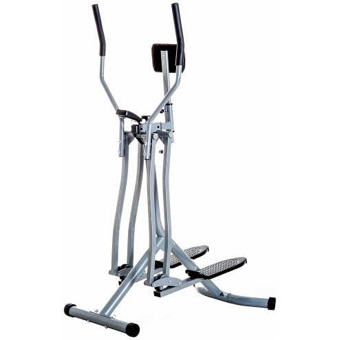 HOMCOM Upright Elliptical Cross Trainer, Air Walker with LCD Monitor for Aerobic Exercise, Cross Trainers Exercise Machines for Home, 110kg Capacity, 96 x 60 x 152cm, Grey