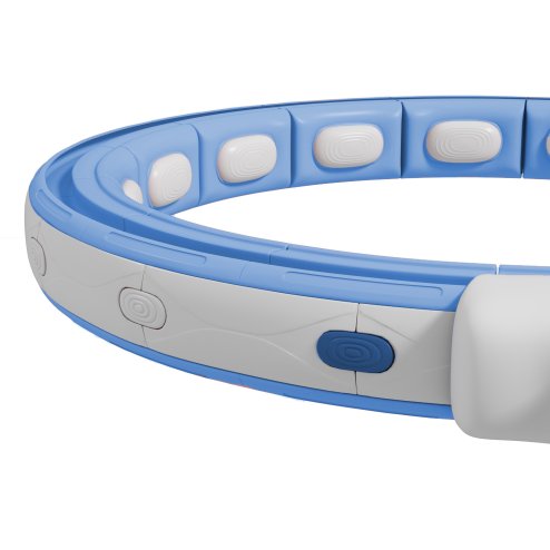 SPORTNOW Smart Weighted Hula Hoop for Adults, Hula Ring with 16 Detachable Knots, 360?? Auto-Rotating Ball and Digital Counter, Massage Hula Circle For Weight Loss, Light Blue
