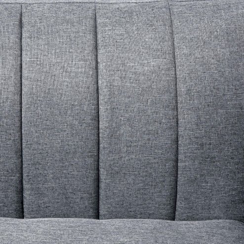 HOMCOM 3 Seater Sofa Bed, Convertible Linen Fabric Sofa Couch, Click Clack Sofabed with Adjustable Split Backrest for Living Room, Bedroom, Guest Room