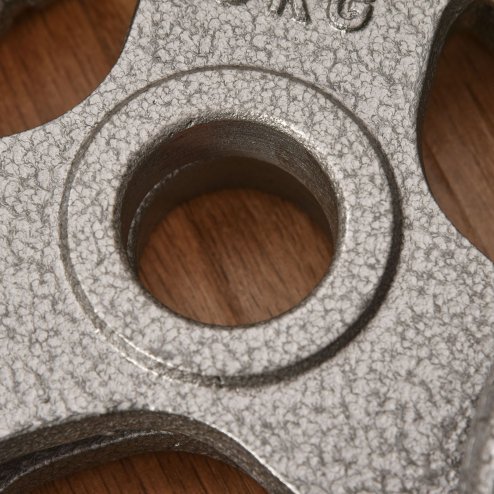 HOMCOM Set of 4 Weight Plate for 2 inch/5cm hole Dumbbell Handle Bar 15kg Dumbbell Plates Barbell Weight 2 x 5kg, 2 x 2.5kg