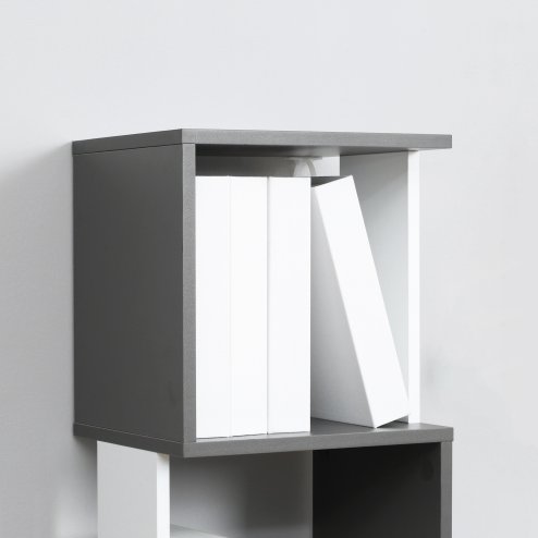 HOMCOM Modern 5-Tier Bookshelf, Freestanding Bookcase Storage Shelving for Living Room Home Office Study