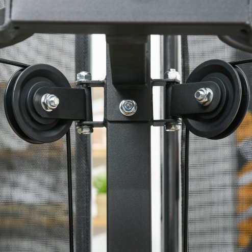 SPORTNOW Multi Gym Workout Station with 65kg Weight Stack, Sit Up Bench, Push Up Stand, Dip Station, Adjustable, for Home Gym, Full Body Strength Training