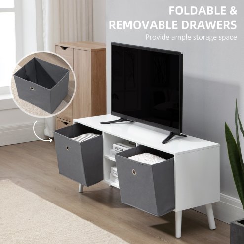 HOMCOM TV Cabinet Stand Unit for TVs up to 50