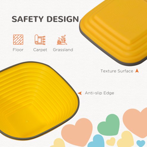AIYAPLAY Balance Stepping Stones for Kids, 6-Piece Non-Slip Stackable River Stones, Obstacle Courses for Balance and Motor Skills, Indoor Outdoor Sensory Toy Gift for Ages 3-8 Years